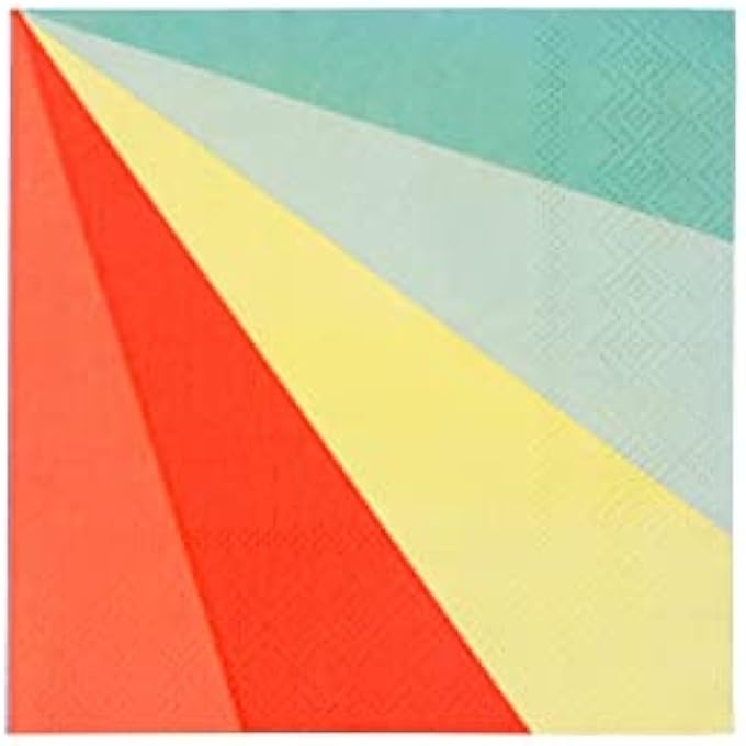 COLOUR WHEEL SMALL NAPKINS PACK OF 20BRIGHT MULTI-COLOR PARTY PAPER NAPKINS FOR BIRTHDAY, PICNIC, KIDS, ADULT, CELEBRATION, TABLE DECOR, FUN FESTIVE EVENTS - Image 1